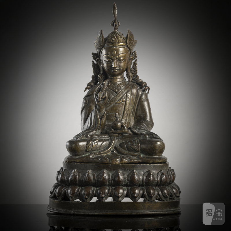 A BRONZE FIGURE OF PADMASAMBHAVA